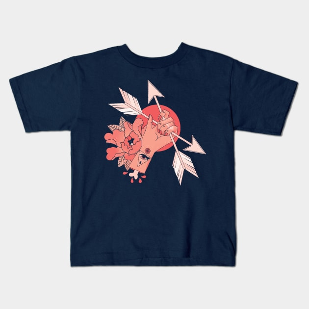 An Arrow in the Hand Kids T-Shirt by Gingerish